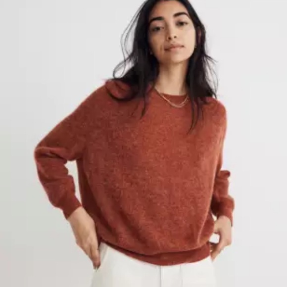 Madewell Sweaters - Madewell elliston crop pullover sweater red